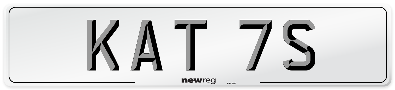 KAT 7S Number Plate from New Reg